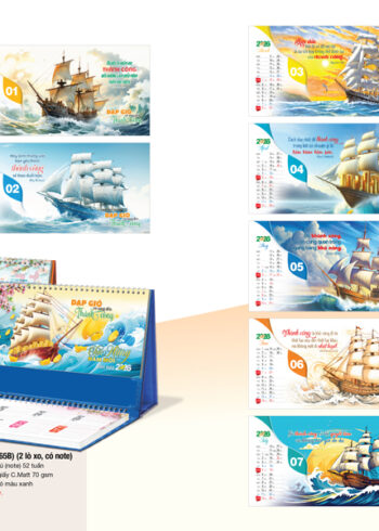 AH65 - Lịch để bàn 16x24Cm - Đạp Gió Đến Thành Công