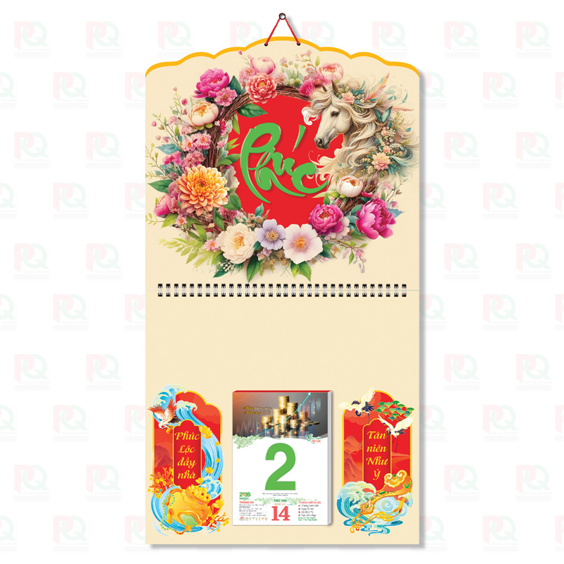 AH38 – Bìa Lò Xo Giữa 2026 – 37x70Cm