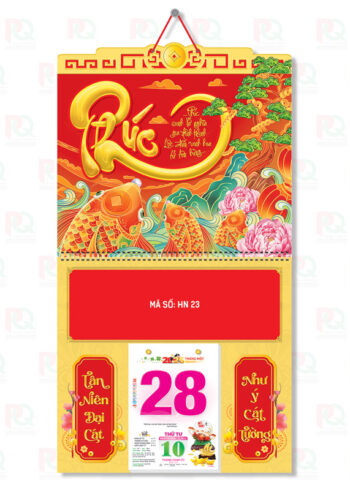 HN23 – Bìa Lò Xo Giữa 2026 – 37x70Cm