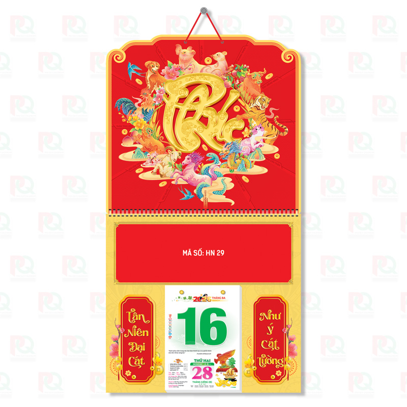 HN29 – Bìa Lò Xo Giữa 2026 – 37x70Cm