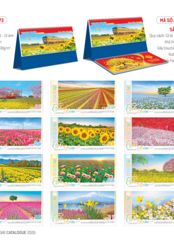 HN73 – Lịch Để Bàn 18x24Cm – Sắc Xuân
