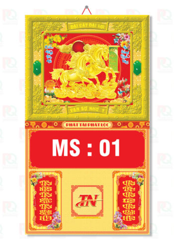 TN01 – Bìa Gấp 40x70Cm Dán Nổi Khung Vàng 2026