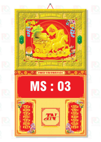 TN03 – Bìa Gấp 40x70Cm Dán Nổi Khung Vàng 2026