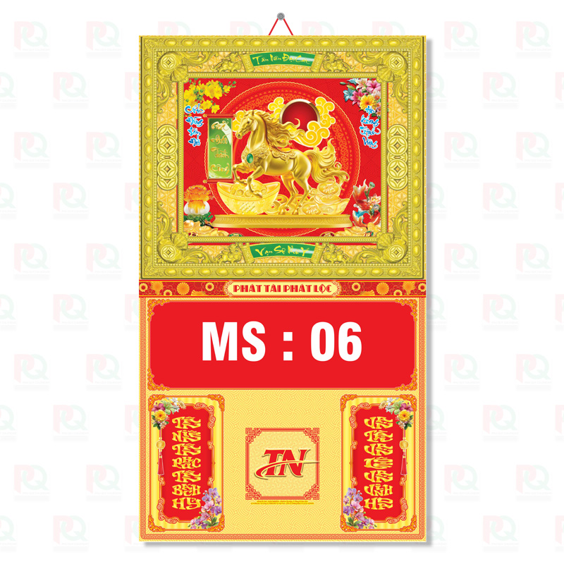 TN06 – Bìa Gấp 40x70Cm Dán Nổi Khung Vàng 2026