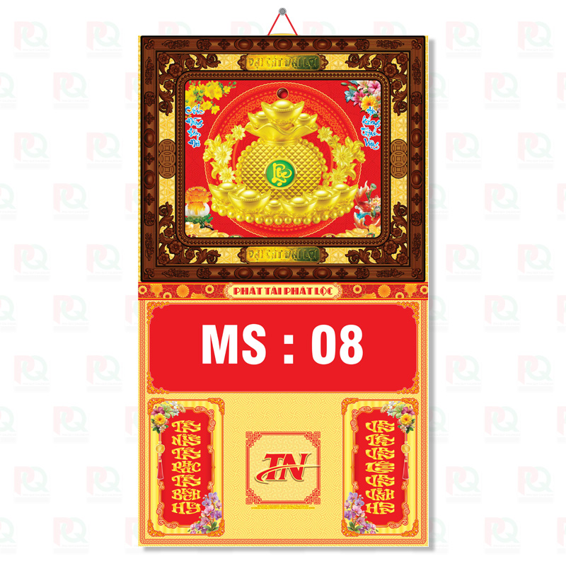 TN08 – Bìa Gấp 40x70Cm Dán Nổi Khung Nâu 2026