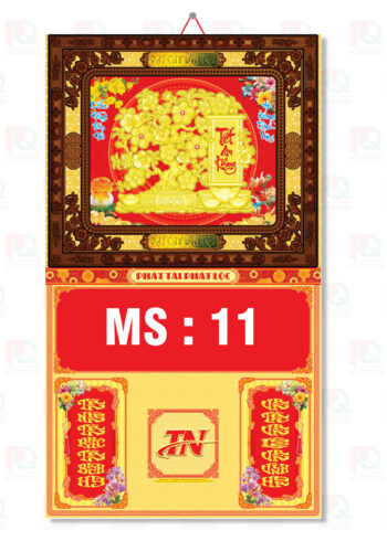 TN11 – Bìa Gấp 40x70Cm Dán Nổi Khung Nâu 2026