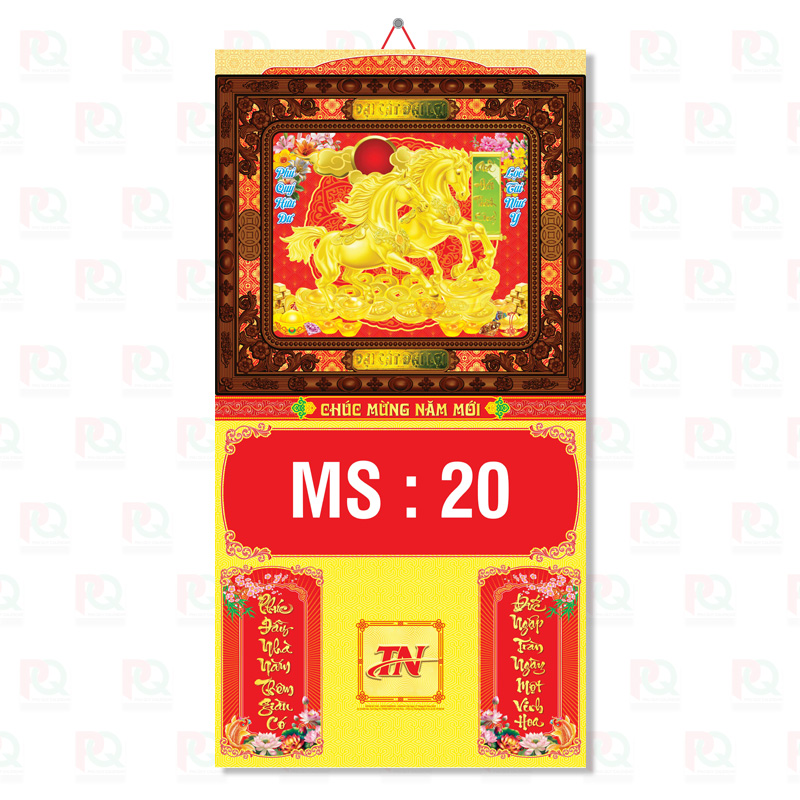 TN20 – Bìa Gấp 37x70Cm Dán Nổi Khung Nâu 2026