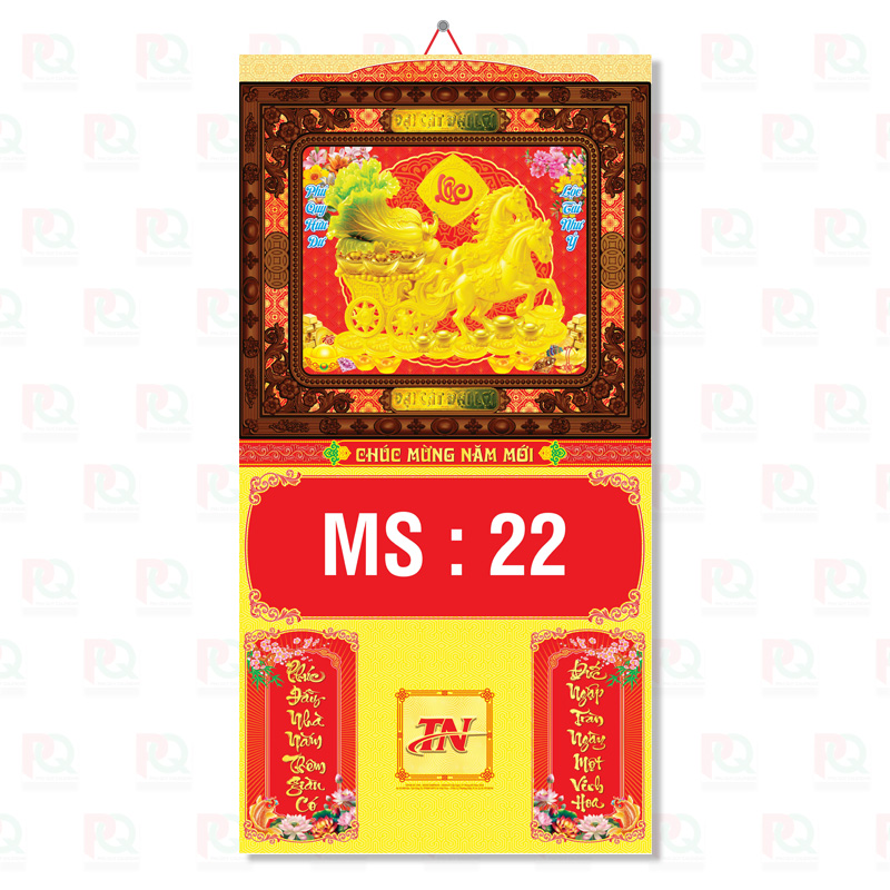 TN22 – Bìa Gấp 37x70Cm Dán Nổi Khung Nâu 2026