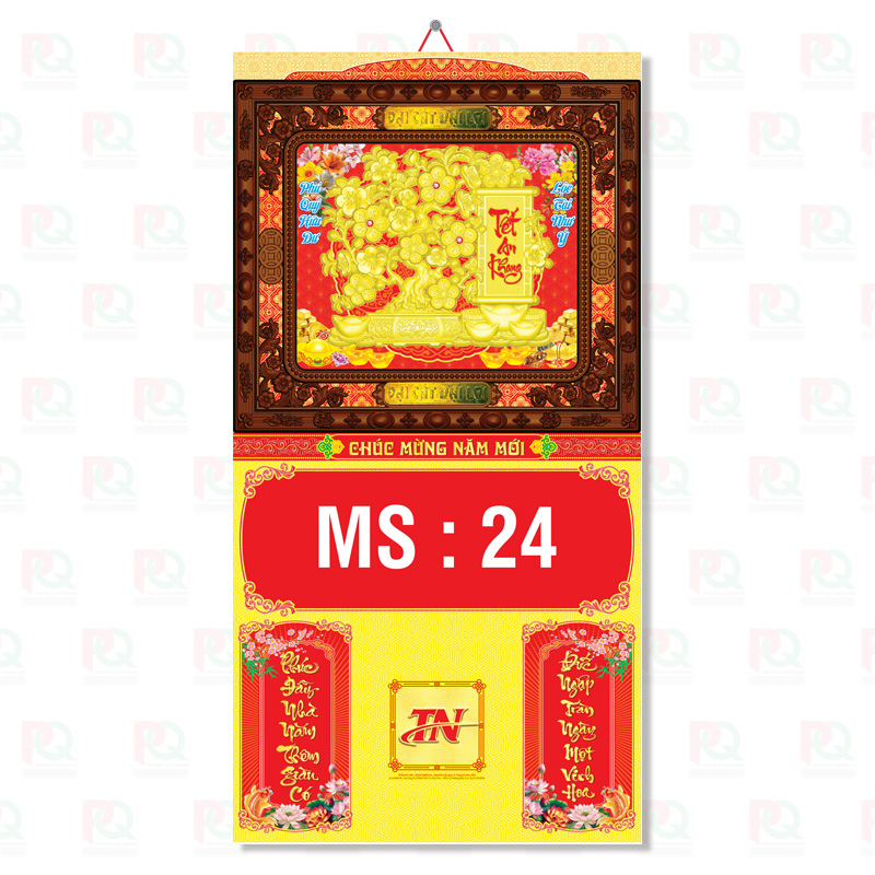 TN24 – Bìa Gấp 37x70Cm Dán Nổi Khung Nâu 2026