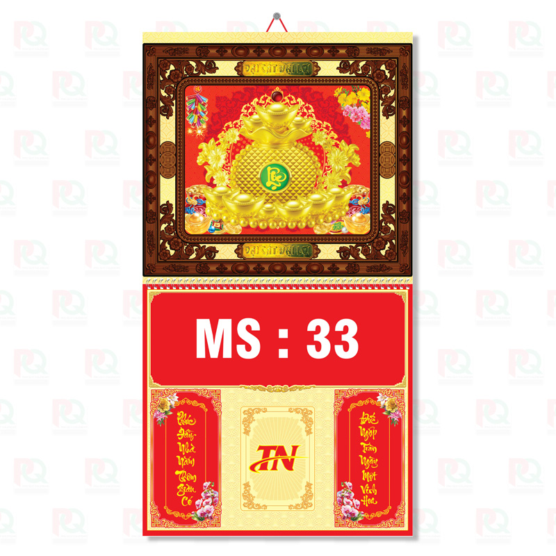 TN33 – Bìa Lò Xo Giữa 37x70Cm Dán Nổi Khung Nâu 2026