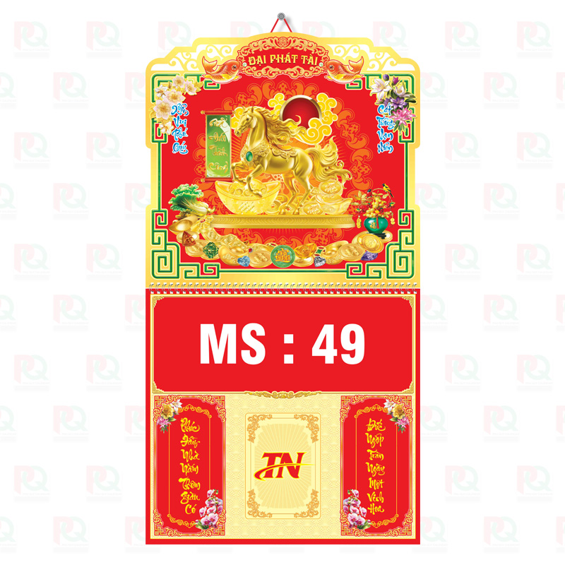 TN49 – Bìa Lò Xo Giữa 2026 Dán Nổi – 37x70Cm