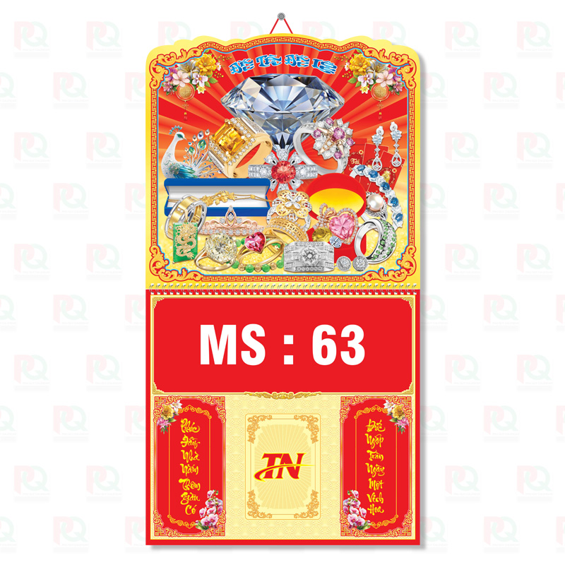 TN63 – Bìa Lò Xo Giữa 2026 – 37x70Cm