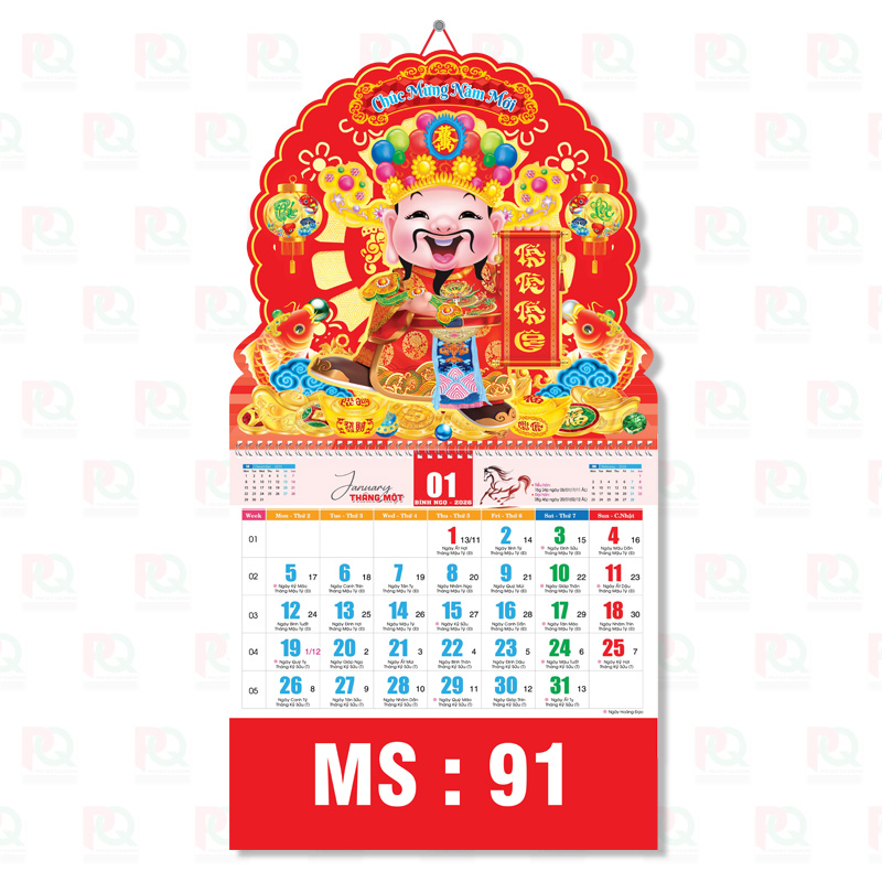 TN91 – Lò Xo Giữa Bộ Số 2026 – 37x70cm